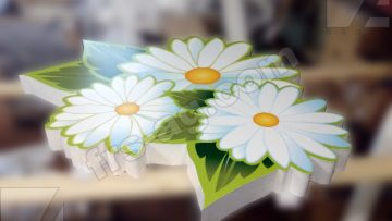 Вывеска для цветочного магазина короб световой фигурный | наружная реклама